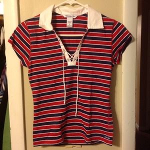 Red, white, and blue Abercrombie shirt