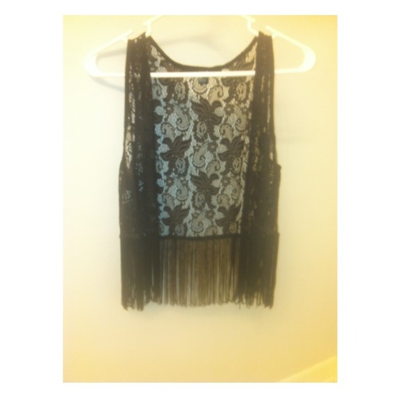 ⚫Black fringe Vest⚫