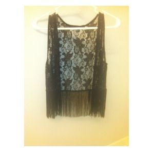 ⚫Black fringe Vest⚫