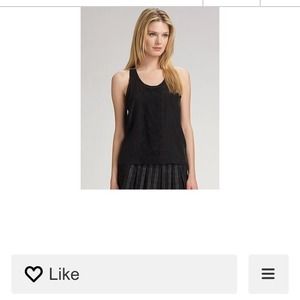 Brand new Theory silk lace appliqué tank!