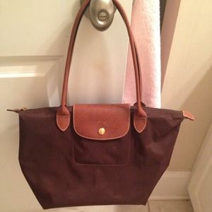 Authentic Brown Medium Longchamp Le Pilage