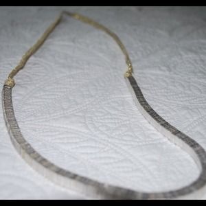 Anthro silver and gold necklace.