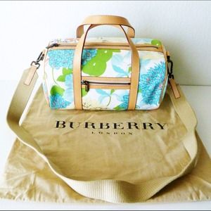 NEW Authentic Burberry Floral Satchel Barrel Bag