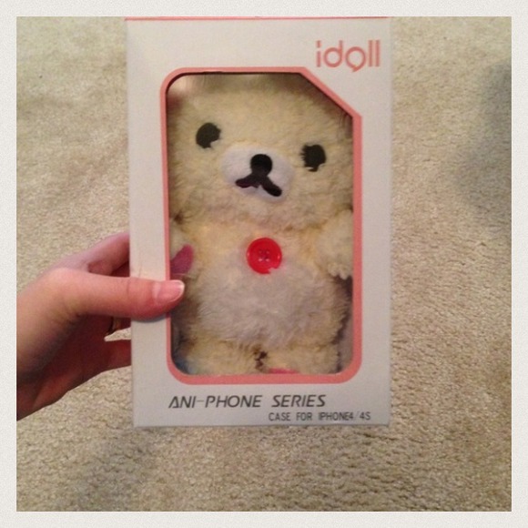 White off cream near iPhone 4 case