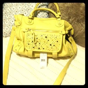 Steve Madden creamy lime-yellow summer bag!.