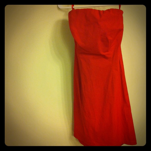 Red J Crew tube Dress