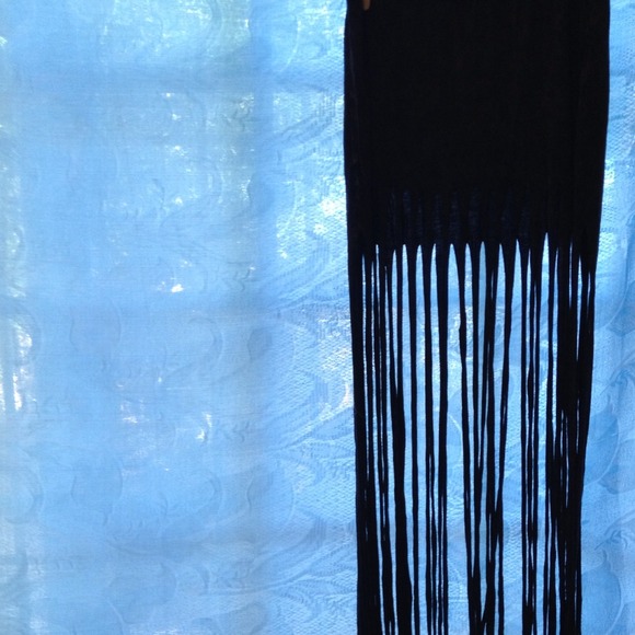 Black acid wash fringe skirt - Picture 1 of 1