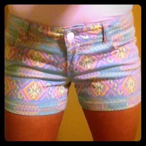 size 27 tribal print shorts