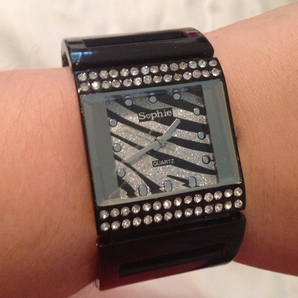 Black and zebra watch