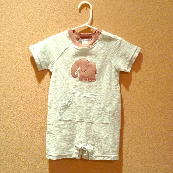 Infant boys elephant romper