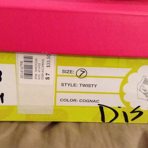 Twisty wedges color brown/cognac - Picture 2 of 2