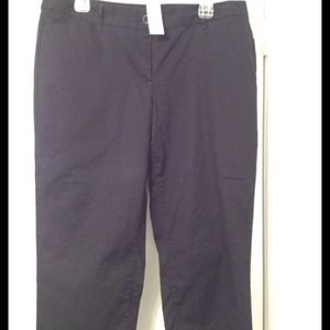 NWT Ann Taylor Loft black Capri pants