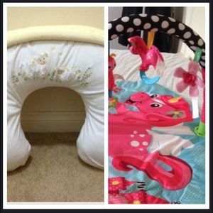 Yellow Boppy Nursing Pillow & Unicorn Play Gym