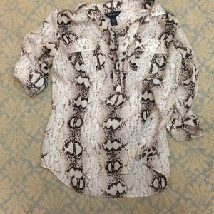 Silk leopard print blouse