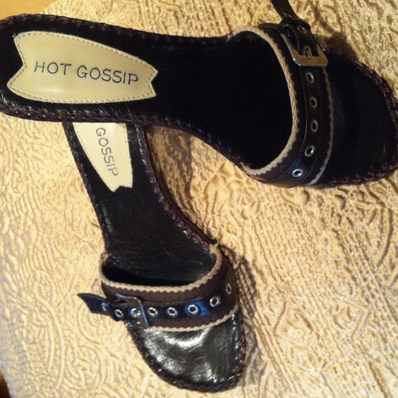 Brown leather shoes