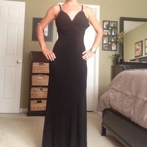 Grecian inspired black dress
