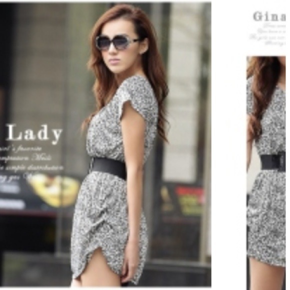 NWOT Black and White Leopard Dress - Picture 3 of 4