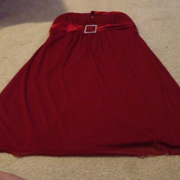 Red club dress