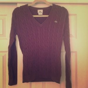 Lacoste brown sweater sz M