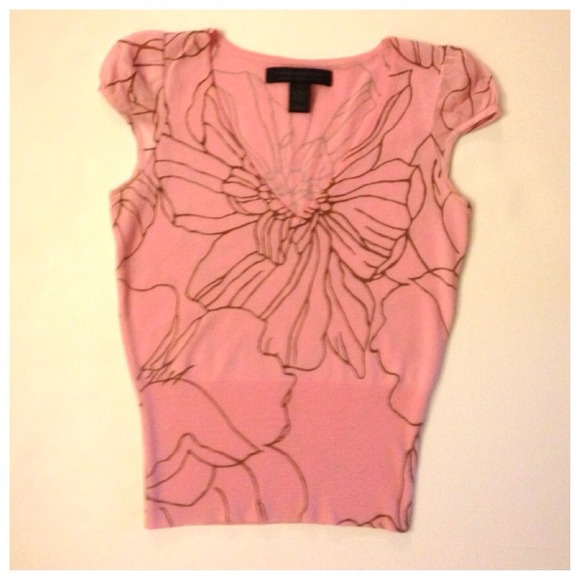 😃SOLD😃  Italian merino wool & silk pastel floral - Picture 2 of 2