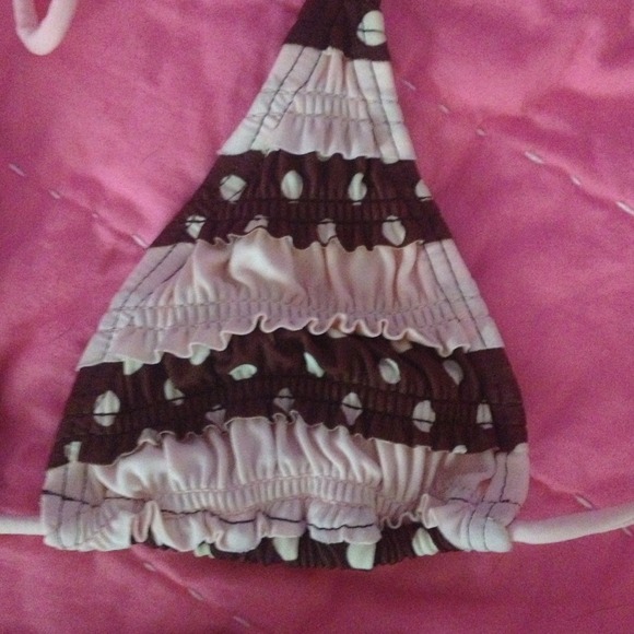 Brown pink and white bathing suit - Picture 2 of 2