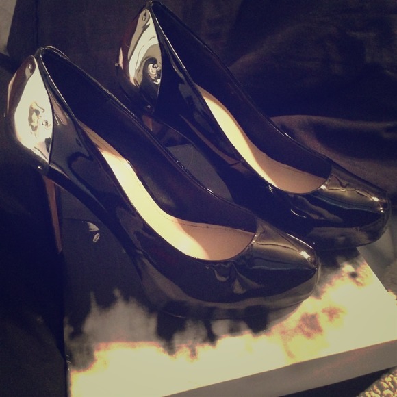 HOT black patent leather heels