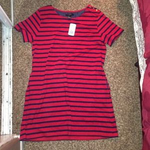 NWT- Large Forever 21 nautical dress, red and blue