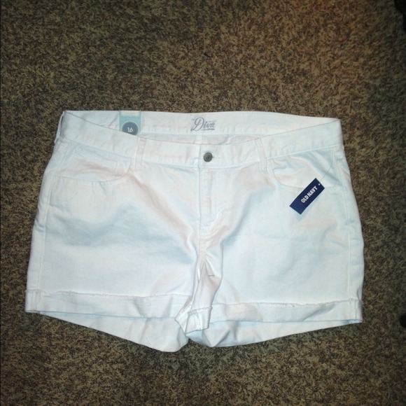 NWT-old navy white shorts size 16
