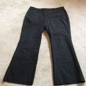 Black chino pants, boot cut