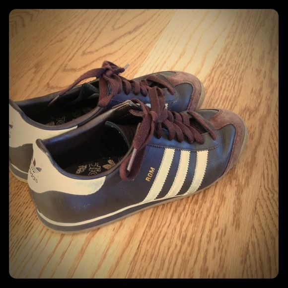 Chocolate brown Adidas ROM trainers