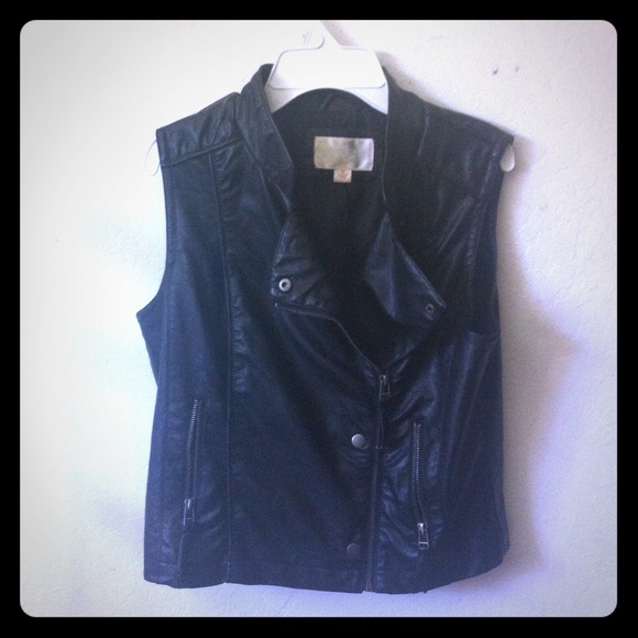 Pleather vest. Worn almost never.