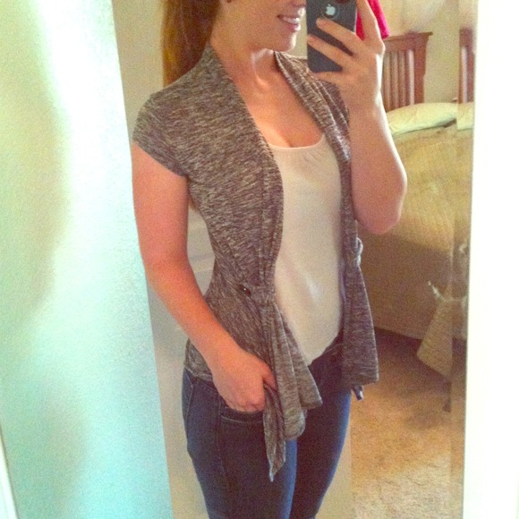 Cardigan with White Tank sewn in.