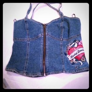 Harley Davidson denim vest