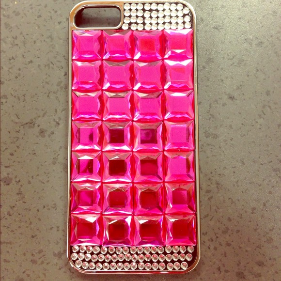 ❤TRADED❤Pink crystals iphone 5 case NEW💕 - Picture 1 of 1