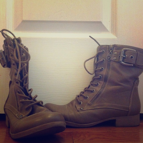 G by Guess combat boots.