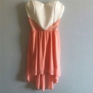 NWOT Peach & Ivory Dress!