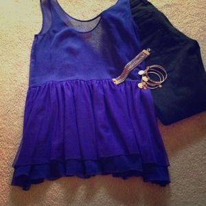 Sheer Sapphire Free People top ❌SOLD❌