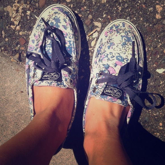 Floral sperry top siders