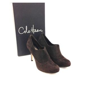 Cole Haan Air Talia Chocolate Suede Ankle Boot 7.5