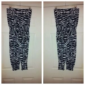 Zebra print romper