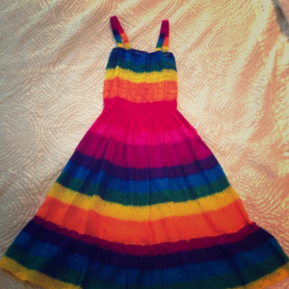 📍Sale📍🌈Hippie Rainbow Dress🌈
