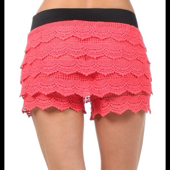 SUMMER SALE   Lace Shorts  AVAILABLE IN BLACK ONLY - Picture 2 of 4