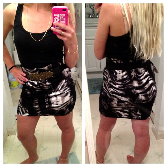 Animal Print Bandeau Skirt!