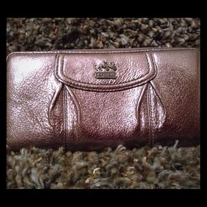 Metallic Gray/Silver Coach Wallet