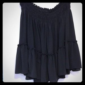 REDUCED!!! NORMA KAMALI BLACK FLOWER PULL ON SKIRT