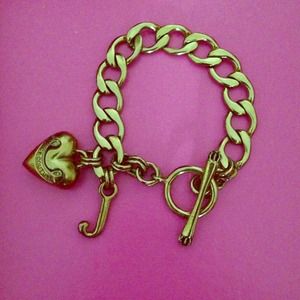 Juicy charm bracelet with valentine charm