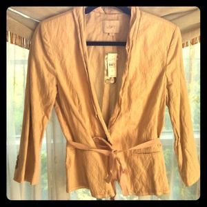 💚REDUCED!💚 NWT Belted Beige Cotton Blazer