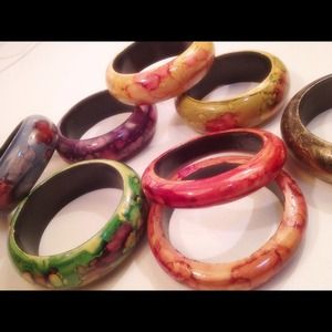 TIE DIE wooden bangles
