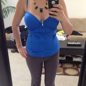 Royal blue corset top