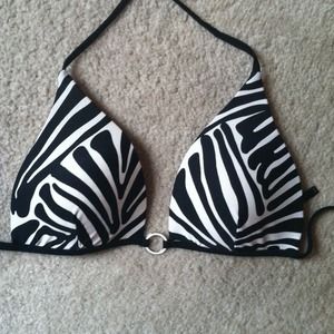 Daisy Fuentes zebra bathing suit top PRICE REDUCED